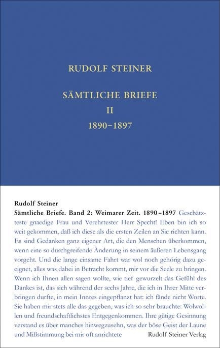 Sämtliche Briefe 2: Weimarer Zeit 29. September 1890 – 4. Juni 1897